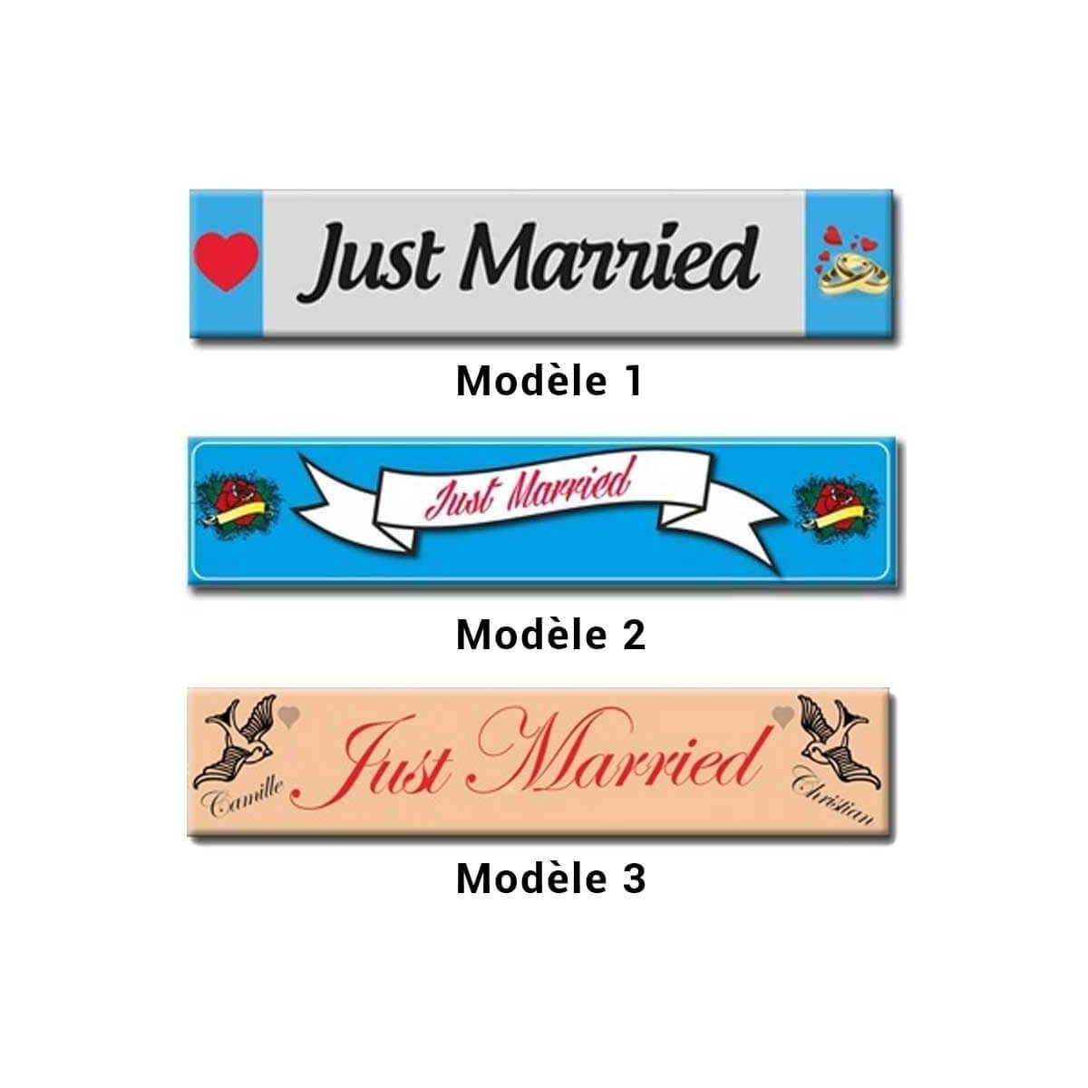 plaque immatriculation spécial mariage 52x11