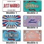 Plaque pour voiture de mariage - format US - Visuel unique - rigide Plaque pour voiture de mariage - format US - Visuel unique - rigide