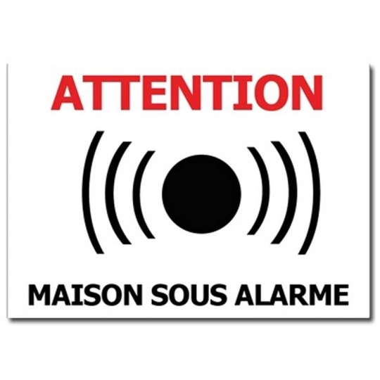 plaque maison sous alarme plaque maison sous alarme