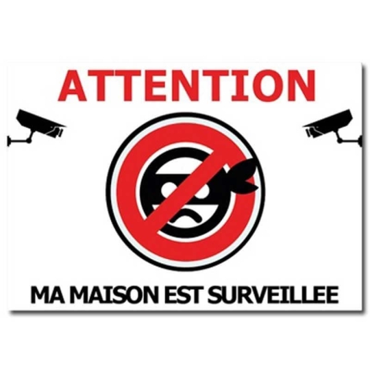 plaque maison surveillée plaque maison surveillée