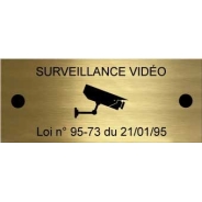 Panneau alarme en métal doré ou argent - support aluminium ou acier