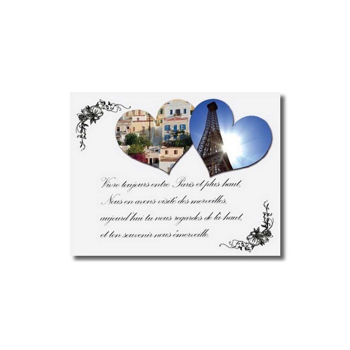 plaque funéraire plexi quadri avec photo dans coeur