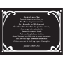 plaque funéraire avec liseret art nouveau