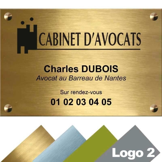 plaque avocats doré plaque avocats doré