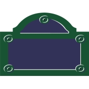 Plaque Parisienne avec fronton en Dibond ou PVC | Plaque Personnalisée