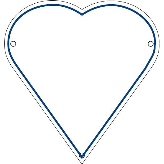 Plaque de cimetière avec une forme de découpe en coeur - support métal Plaque de cimetière avec une forme de découpe en coeur - support métal
