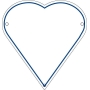 Plaque de cimetière avec une forme de découpe en coeur - support métal Plaque de cimetière avec une forme de découpe en coeur - support métal
