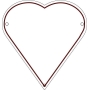 Plaque de cimetière avec une forme de découpe en coeur - support métal Plaque de cimetière avec une forme de découpe en coeur - support métal