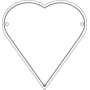 Plaque de cimetière avec une forme de découpe en coeur - support métal Plaque de cimetière avec une forme de découpe en coeur - support métal