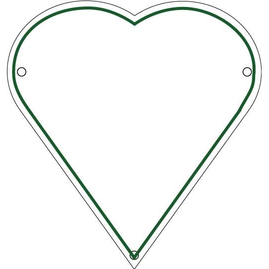 Plaque de cimetière avec une forme de découpe en coeur - support métal Plaque de cimetière avec une forme de découpe en coeur - support métal