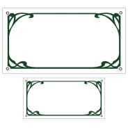 Pack Numéro de rue décoré + plaque de rue - Aspect ancien & vintage