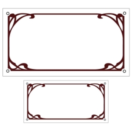 Lot de plaque de maison et numéro emaillé ART DECO à personnaliser