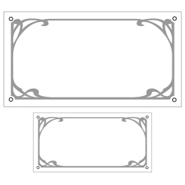 Lot de plaque de maison et numéro emaillé ART DECO à personnaliser