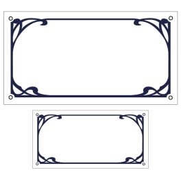 Lot de plaque de maison et numéro emaillé ART DECO à personnaliser