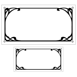 Lot de plaque de maison et numéro emaillé ART DECO à personnaliser