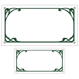 Lot de plaque de maison et numéro emaillé ART DECO à personnaliser