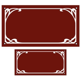 Lot de plaque de maison et numéro emaillé ART DECO à personnaliser