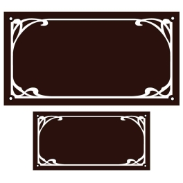 Lot de plaque de maison et numéro emaillé ART DECO à personnaliser