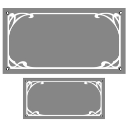 Lot de plaque de maison et numéro emaillé ART DECO à personnaliser