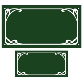 Lot de plaque de maison et numéro emaillé ART DECO à personnaliser