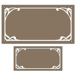 Lot de plaque de maison et numéro emaillé ART DECO à personnaliser