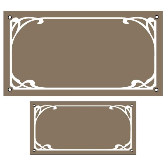 Lot de plaque de maison et numéro emaillé ART DECO à personnaliser Lot de plaque de maison et numéro emaillé ART DECO à personnaliser