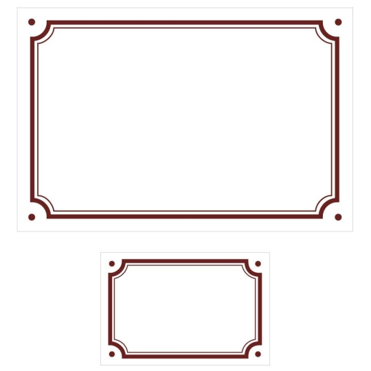Plaque émaillée + numéro assorti avec liseret | Plaque Personnalisée Plaque émaillée + numéro assorti avec liseret | Plaque Personnalisée