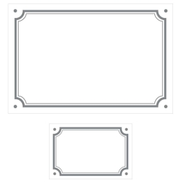 Plaque émaillée + numéro assorti avec liseret | Plaque Personnalisée