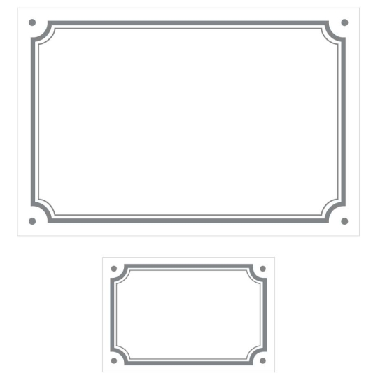 Plaque émaillée + numéro assorti avec liseret | Plaque Personnalisée Plaque émaillée + numéro assorti avec liseret | Plaque Personnalisée