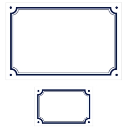 Lot plaque émaillée + numéro assorti Liseret