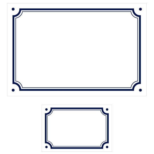 Plaque émaillée + numéro assorti avec liseret | Plaque Personnalisée Plaque émaillée + numéro assorti avec liseret | Plaque Personnalisée