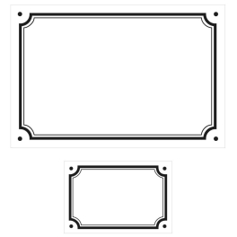 Lot plaque émaillée + numéro assorti Liseret