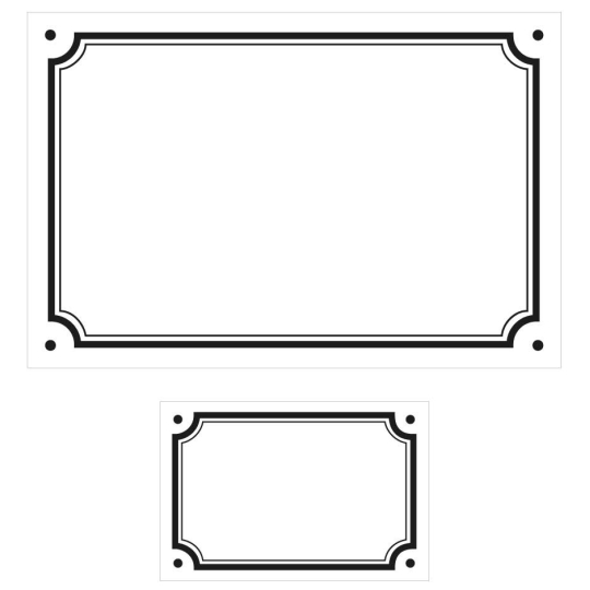 Plaque émaillée + numéro assorti avec liseret | Plaque Personnalisée Plaque émaillée + numéro assorti avec liseret | Plaque Personnalisée