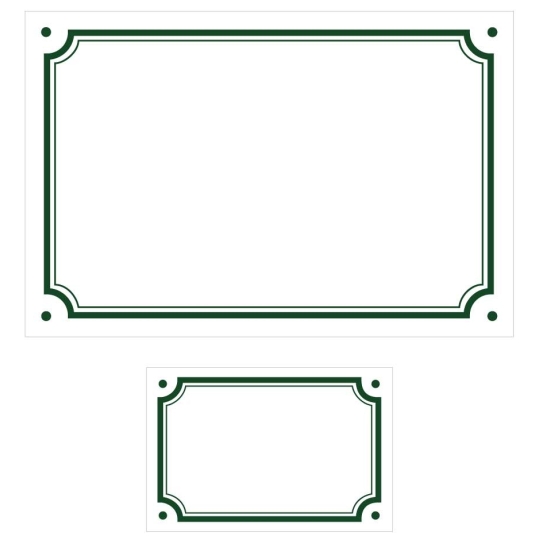 Plaque émaillée + numéro assorti avec liseret | Plaque Personnalisée Plaque émaillée + numéro assorti avec liseret | Plaque Personnalisée