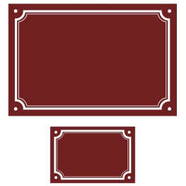 Lot plaque émaillée + numéro assorti Liseret