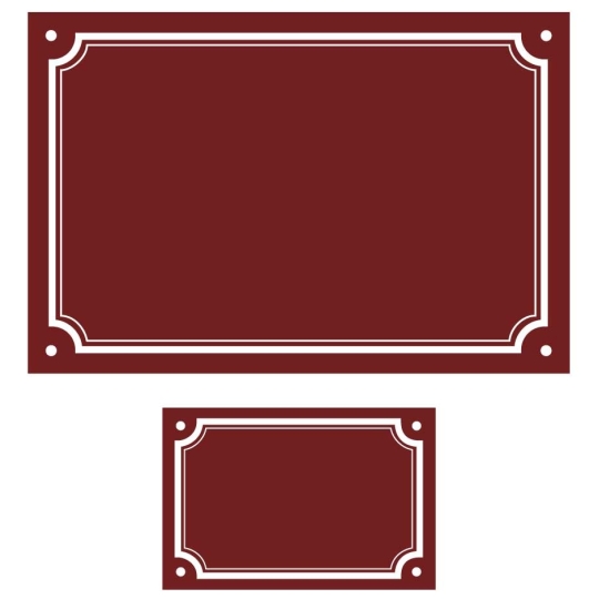 Plaque émaillée + numéro assorti avec liseret | Plaque Personnalisée Plaque émaillée + numéro assorti avec liseret | Plaque Personnalisée