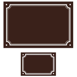 Lot plaque émaillée + numéro assorti Liseret