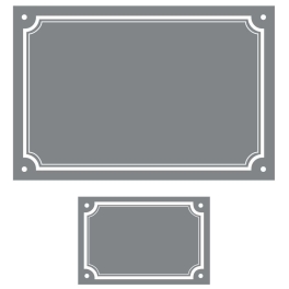Lot plaque émaillée + numéro assorti Liseret