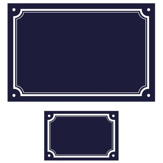 Lot plaque émaillée + numéro assorti Liseret Lot plaque émaillée + numéro assorti Liseret