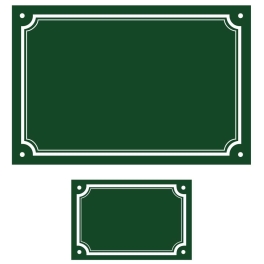 Lot plaque émaillée + numéro assorti Liseret