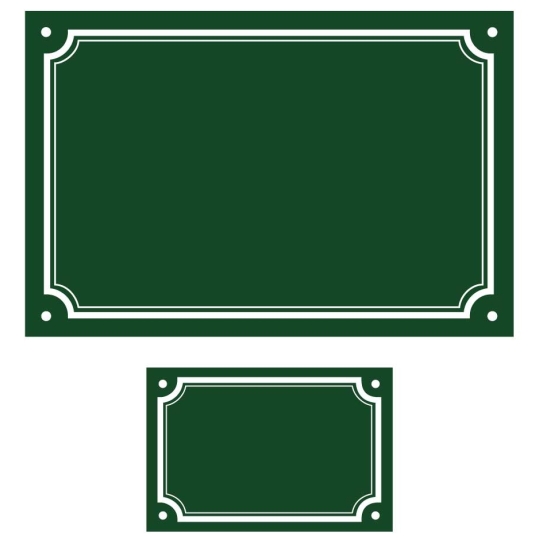 Plaque émaillée + numéro assorti avec liseret | Plaque Personnalisée Plaque émaillée + numéro assorti avec liseret | Plaque Personnalisée