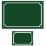 Lot plaque émaillée + numéro assorti Liseret Lot plaque émaillée + numéro assorti Liseret