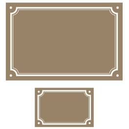 Lot plaque émaillée + numéro assorti Liseret