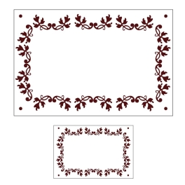 Lot de 1 plaque + 1 numéro de maison emaillé Fleuri - 12 couleurs au choix