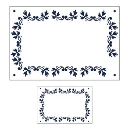 Lot de 1 plaque + 1 numéro de maison emaillé Fleuri - 12 couleurs au choix