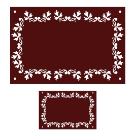 Lot de 1 plaque + 1 numéro de maison emaillé Fleuri - 12 couleurs au choix