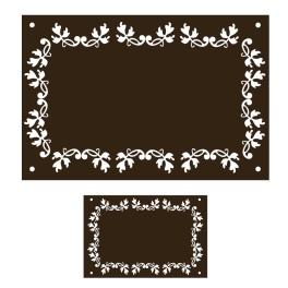 Lot de 1 plaque + 1 numéro de maison emaillé Fleuri - 12 couleurs au choix