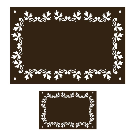 Lot de 1 plaque + 1 numéro de maison emaillé Fleuri - 12 couleurs au choix Lot de 1 plaque + 1 numéro de maison emaillé Fleuri - 12 couleurs au choix