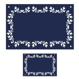 Lot de 1 plaque + 1 numéro de maison emaillé Fleuri - 12 couleurs au choix