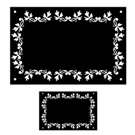 Lot de 1 plaque + 1 numéro de maison emaillé Fleuri - 12 couleurs au choix